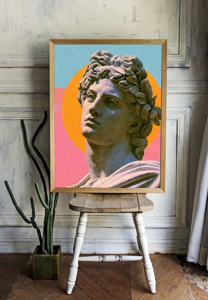 Classical Bust Pop Art Poster. room preview