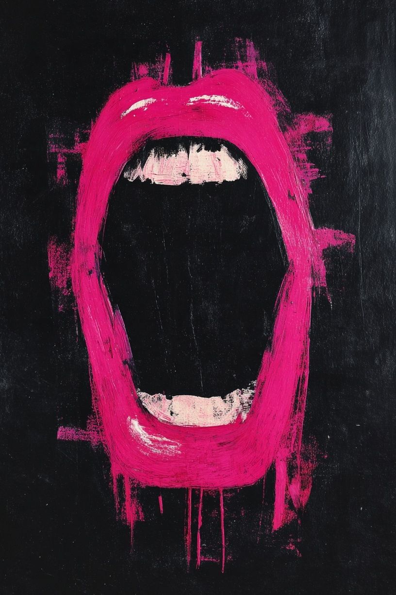 Neon Scream Abstract Poster. poster detail