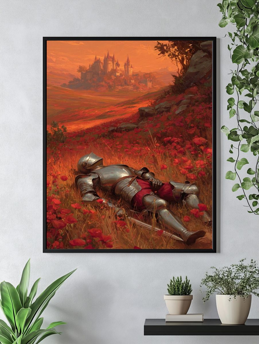 Knight in Armor — Fantasy Art Print. — room view 4