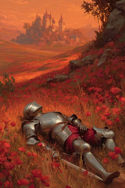 Knight in Armor — Fantasy Art Print. poster print