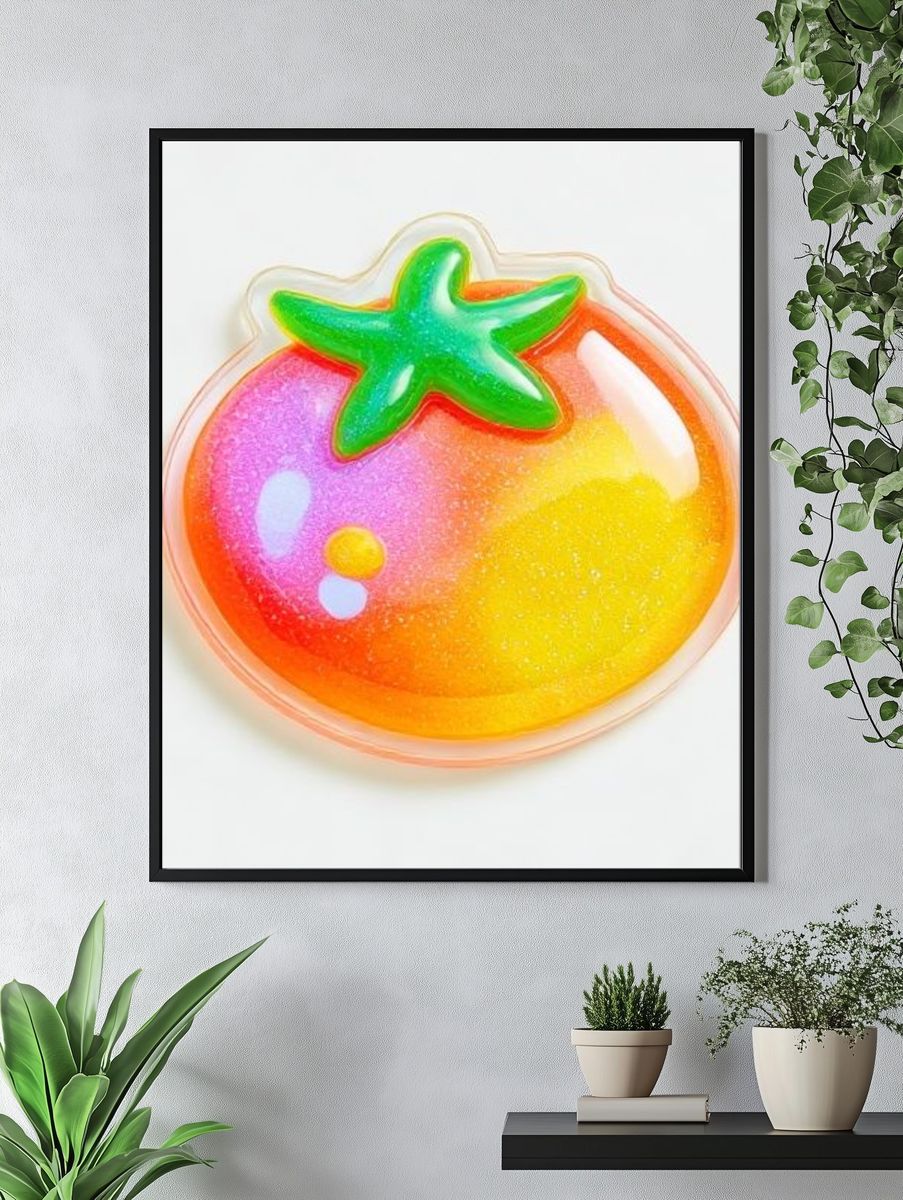 Glossy Tomato Pop Art Poster. — room view 4