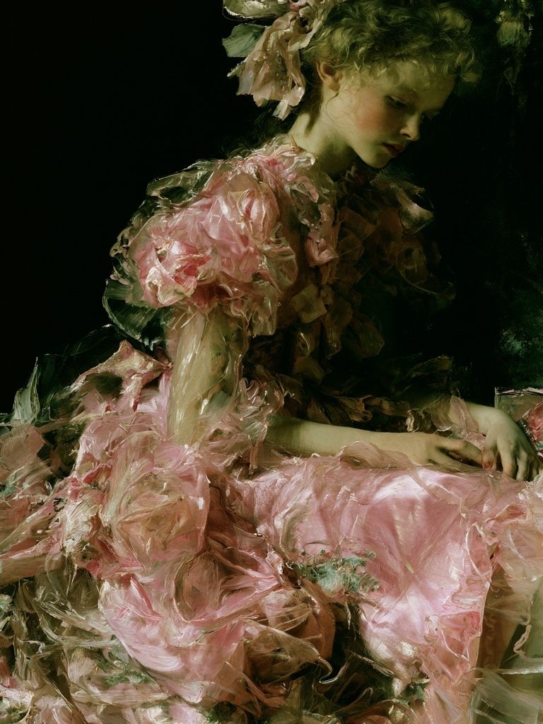 Dreamy Floral Portrait Print. poster — fine-art art