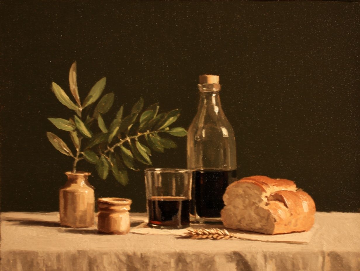 Rustic Still Life Oil Painting Poster. poster detail