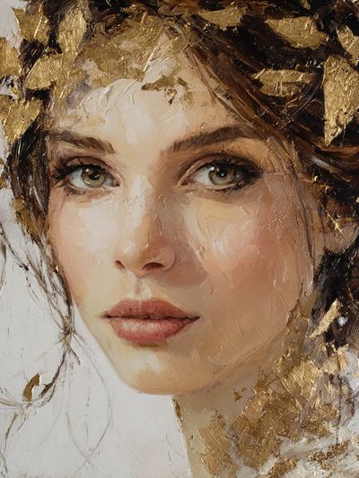 Gilded Woman Portrait Print.
