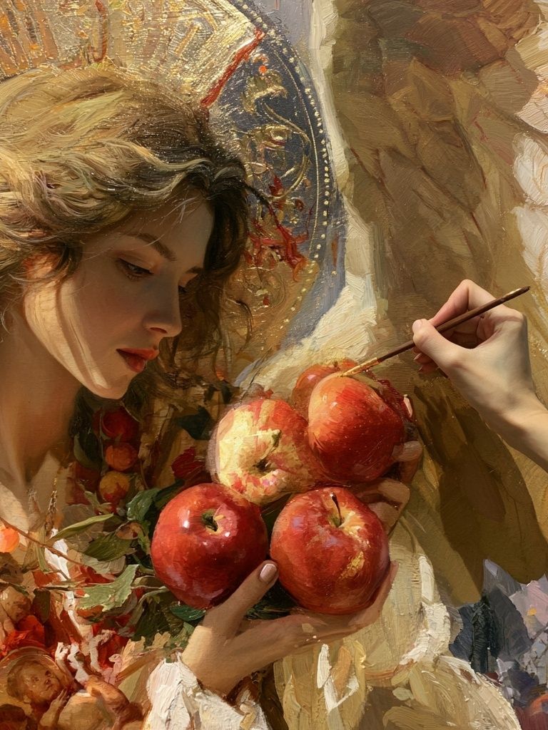 Apple Still Life Portrait Print. poster — fine-art art
