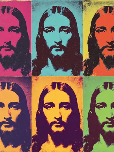 Pop Art Jesus Portrait Poster.