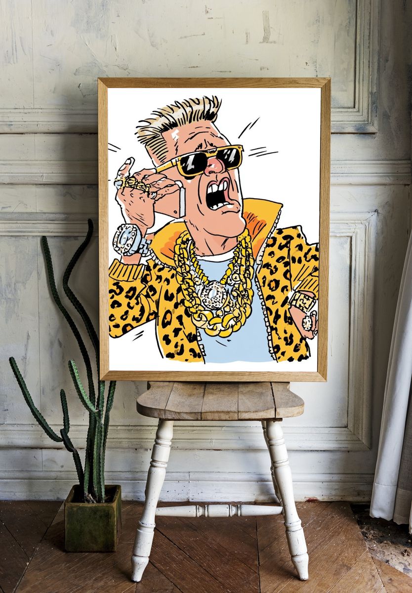 Leopard Jacket Pop Art Poster. room preview