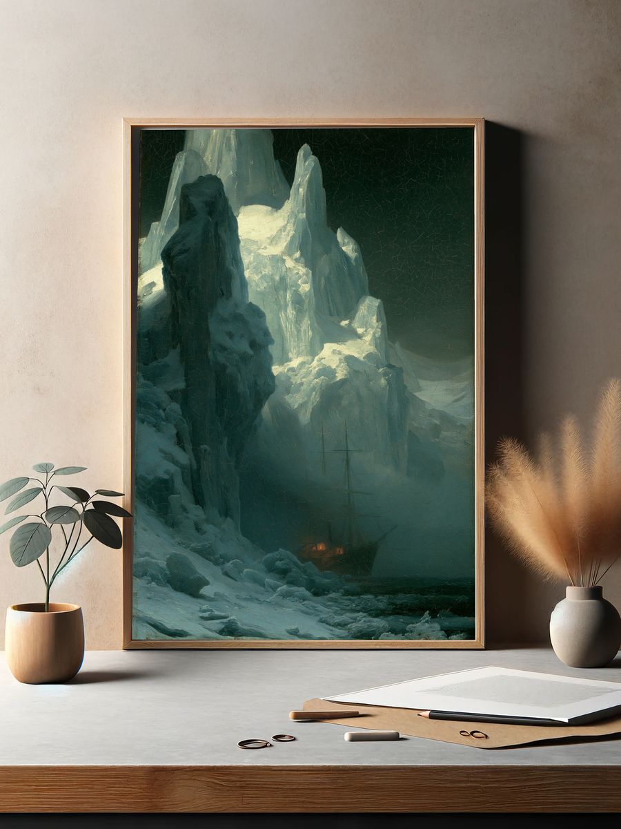 Arctic Iceberg Landscape Print. — room view 2