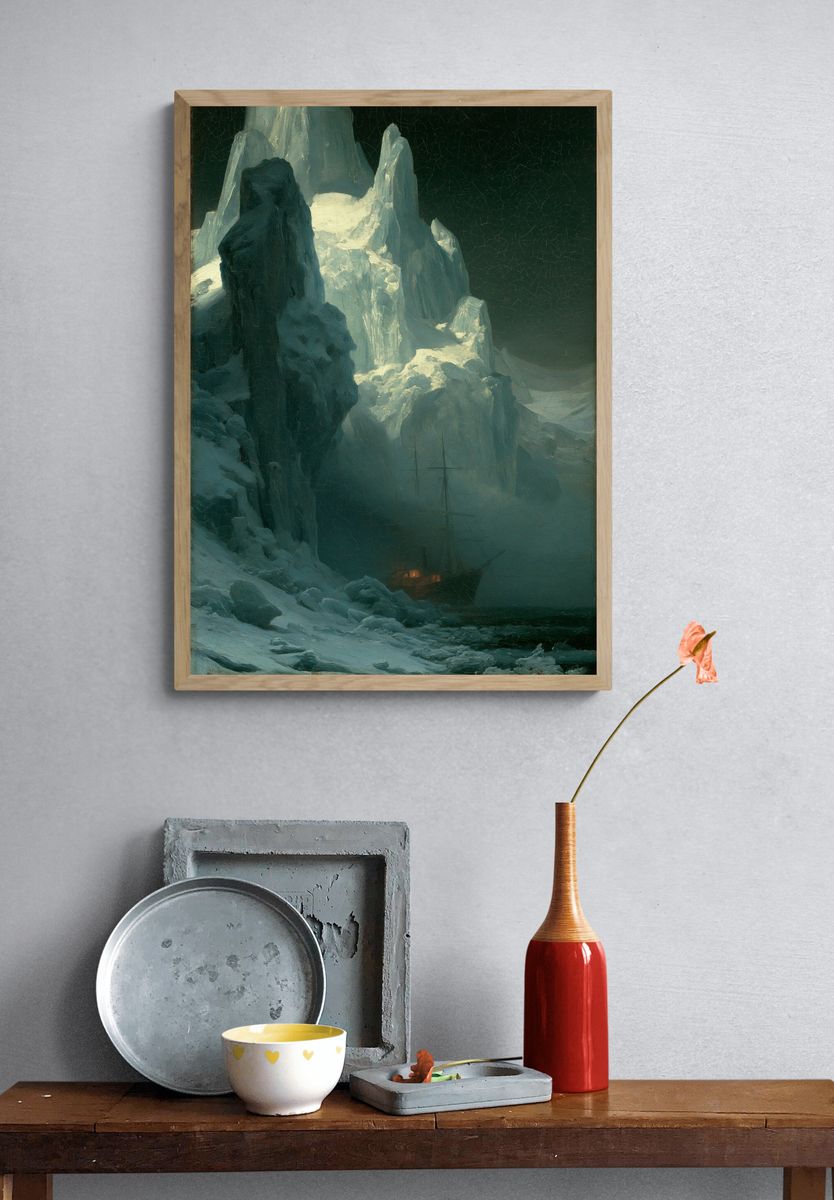 Arctic Iceberg Landscape Print. — room view 3