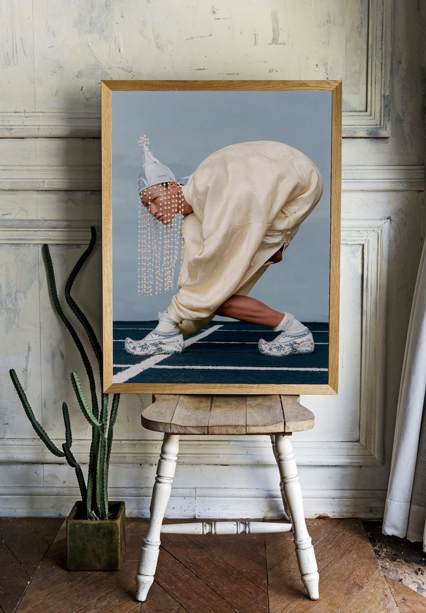 Avant-Garde Fashion Portrait Poster. room preview