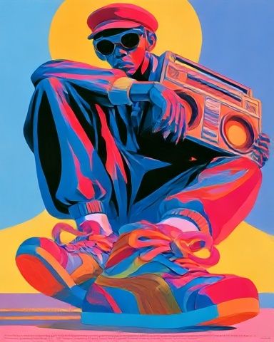 Boombox Street Style Poster. poster detail