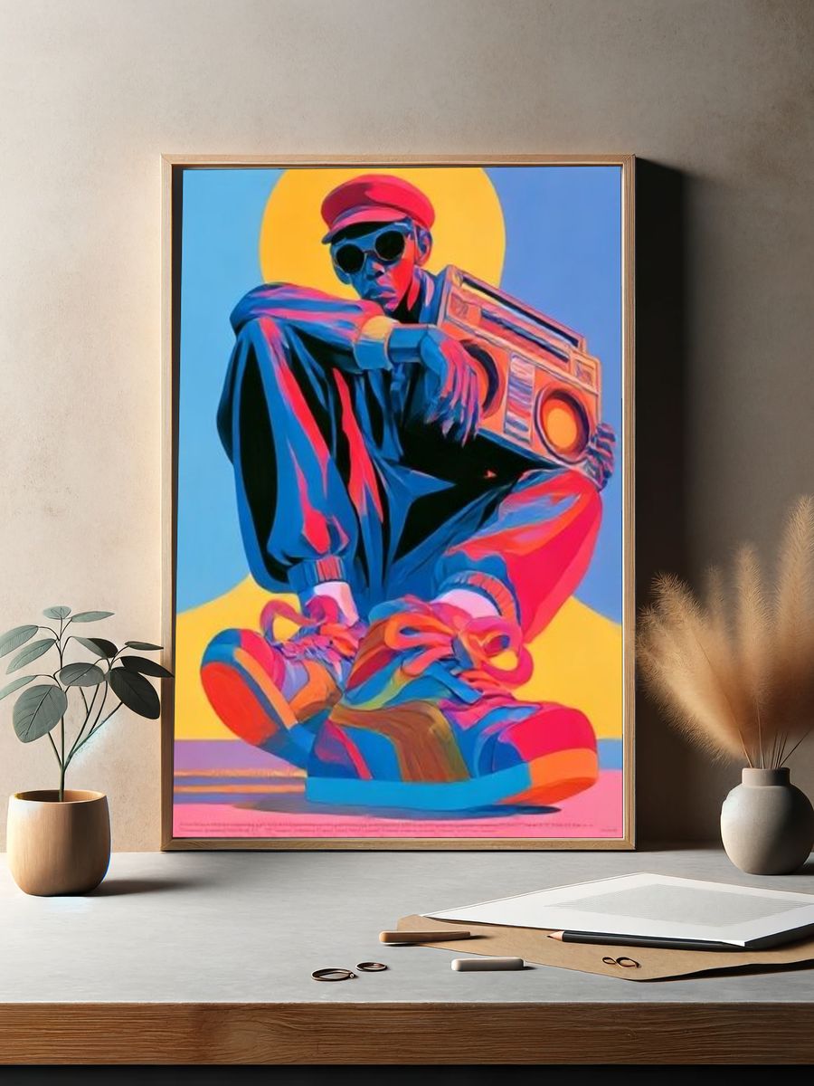 Boombox Street Style Poster. — room view 2