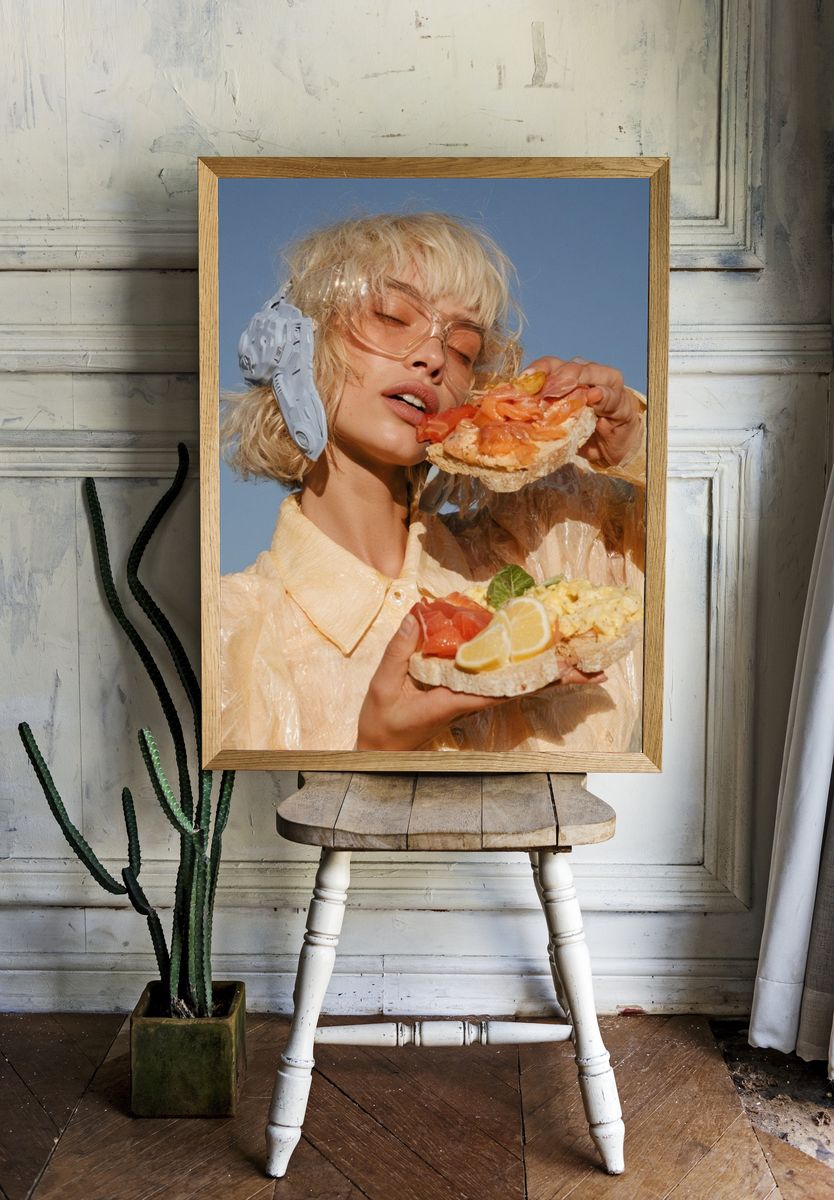 Surreal Fashion Portrait Print. room preview