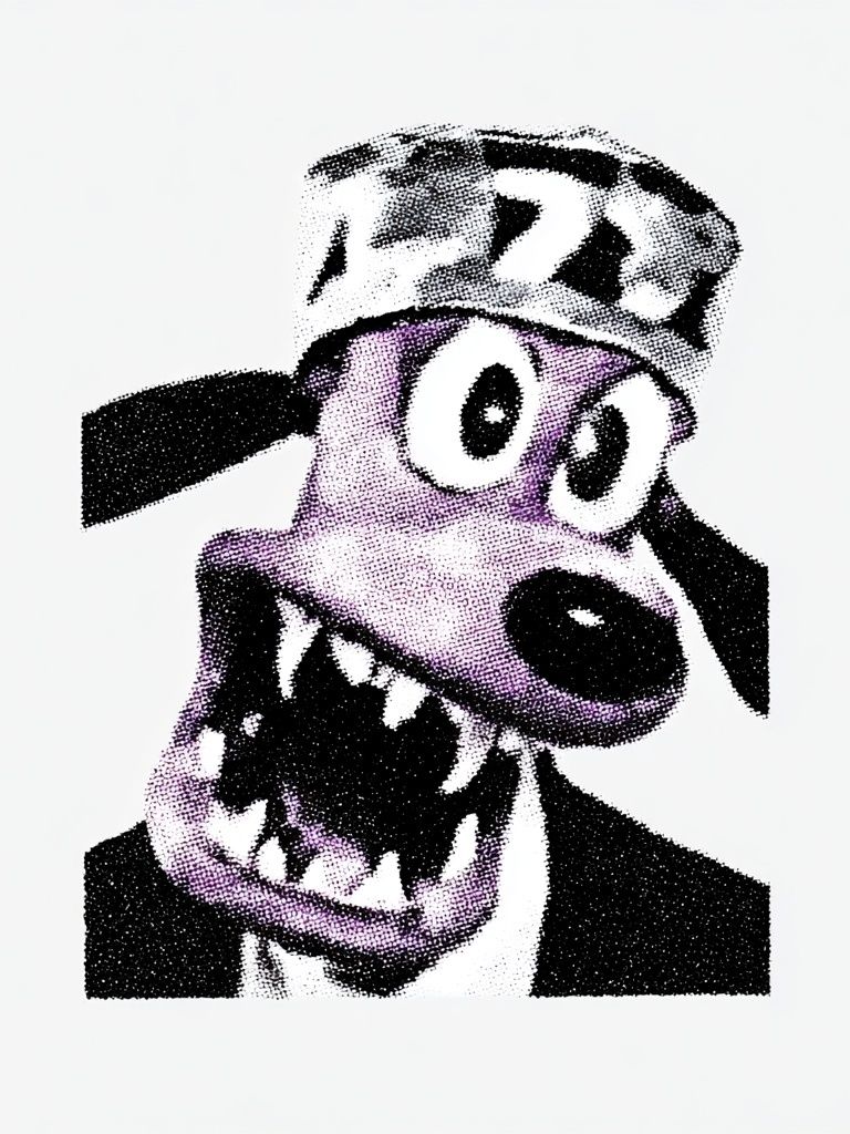 Goofy Dog Pop-Art Poster. poster — fine-art art