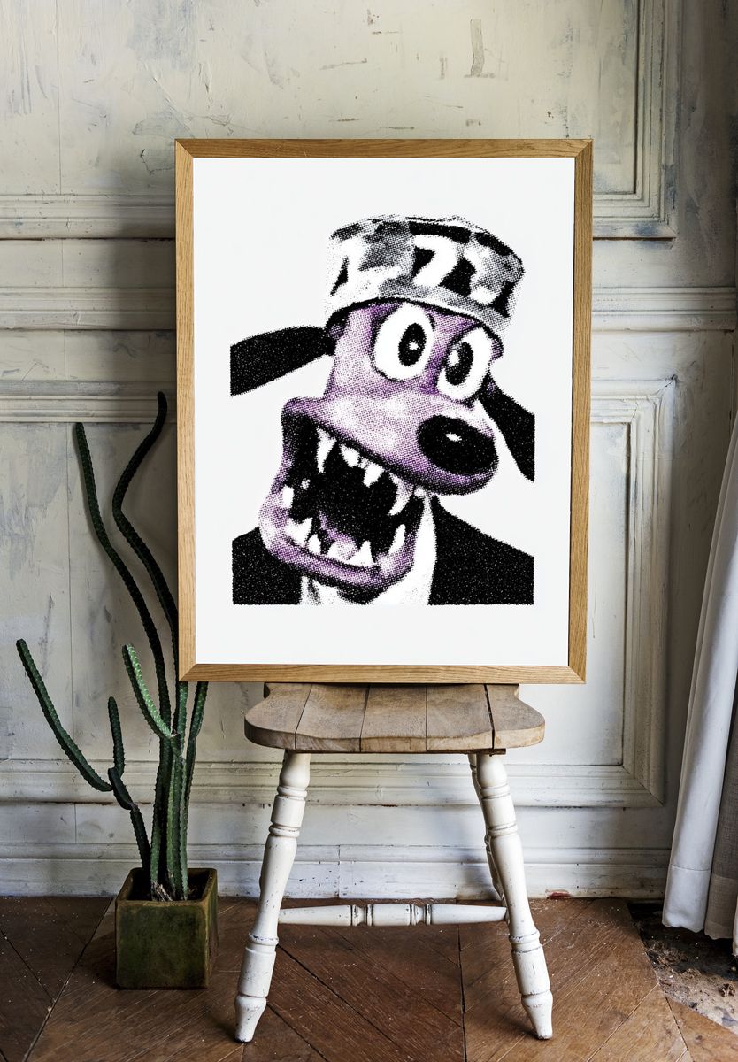 Goofy Dog Pop-Art Poster. room preview