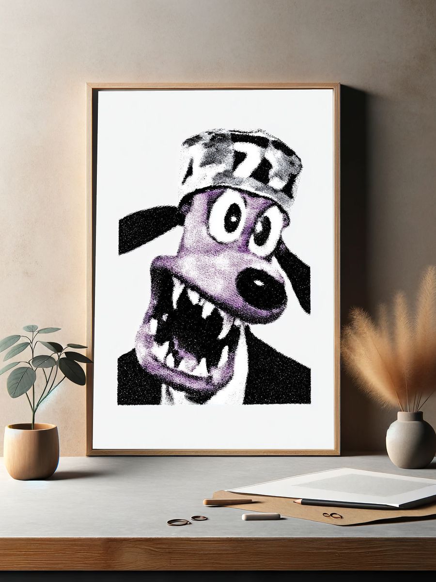 Goofy Dog Pop-Art Poster. — room view 2