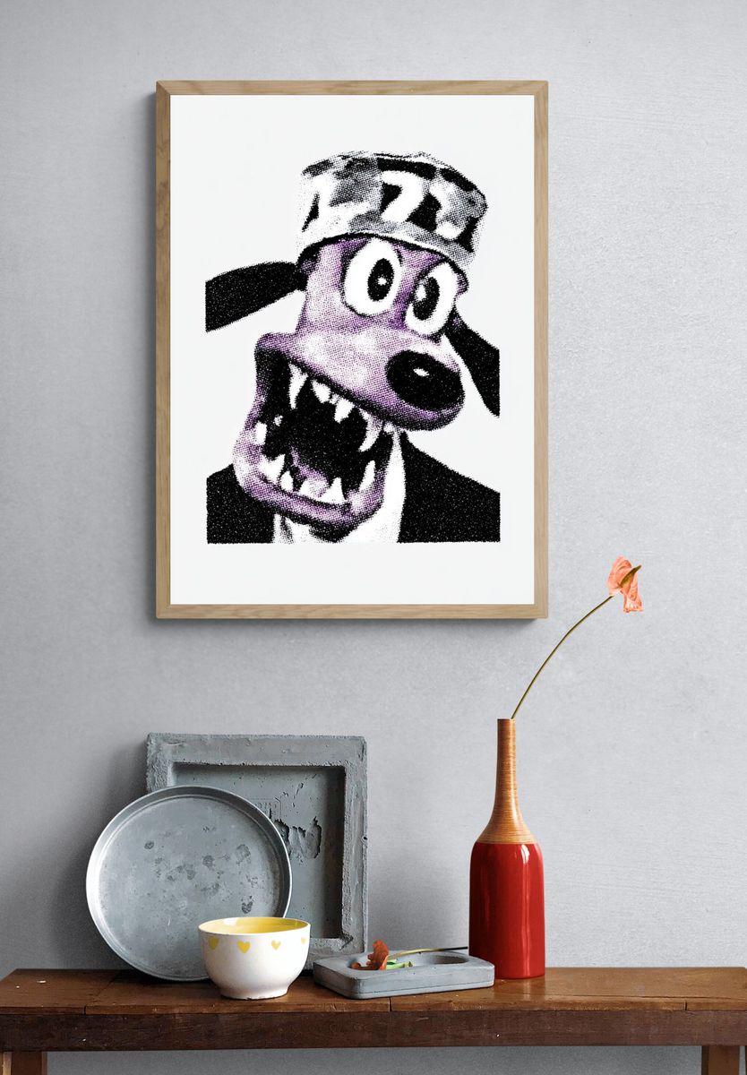 Goofy Dog Pop-Art Poster. — room view 3