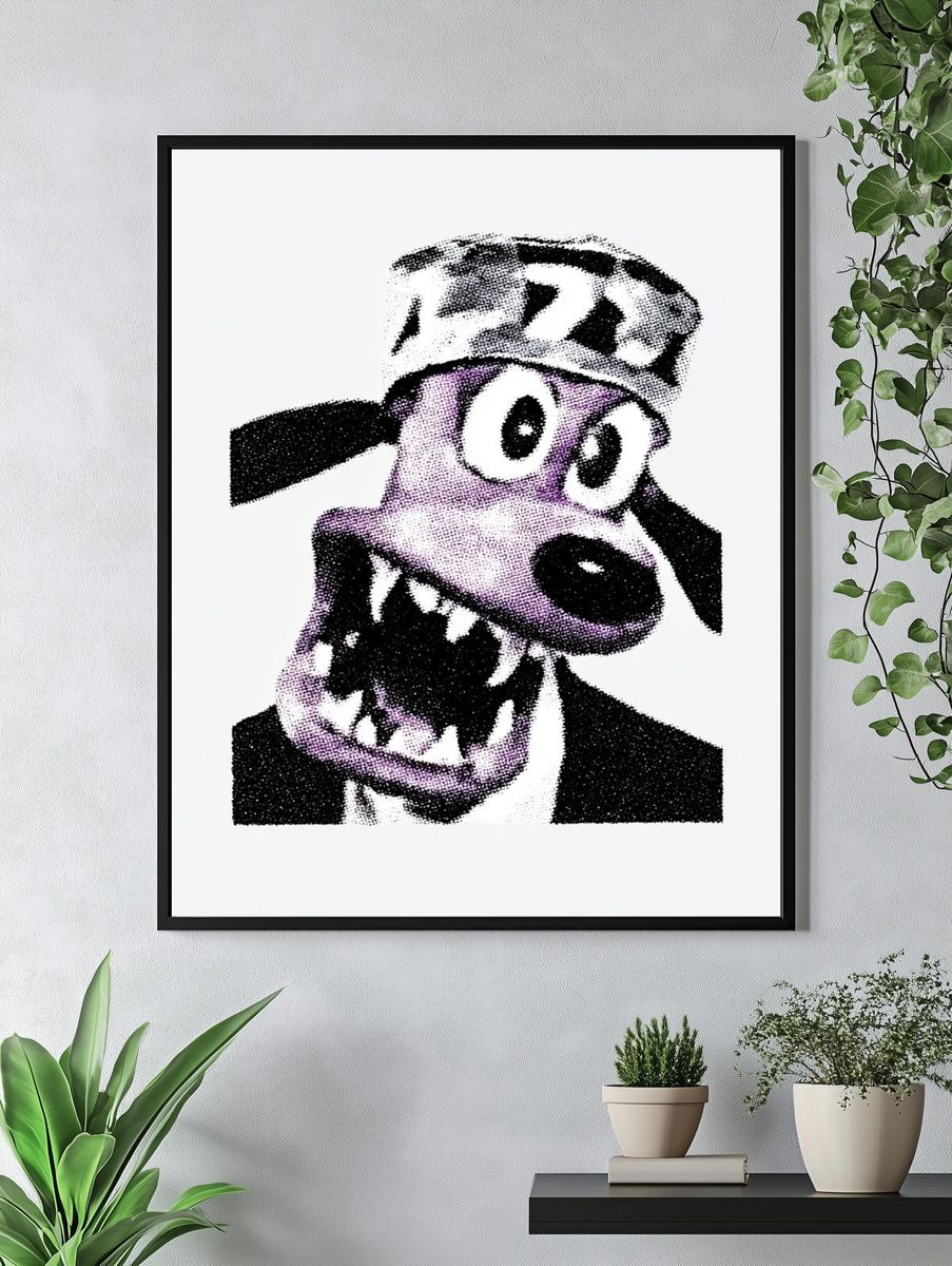 Goofy Dog Pop-Art Poster. — room view 4