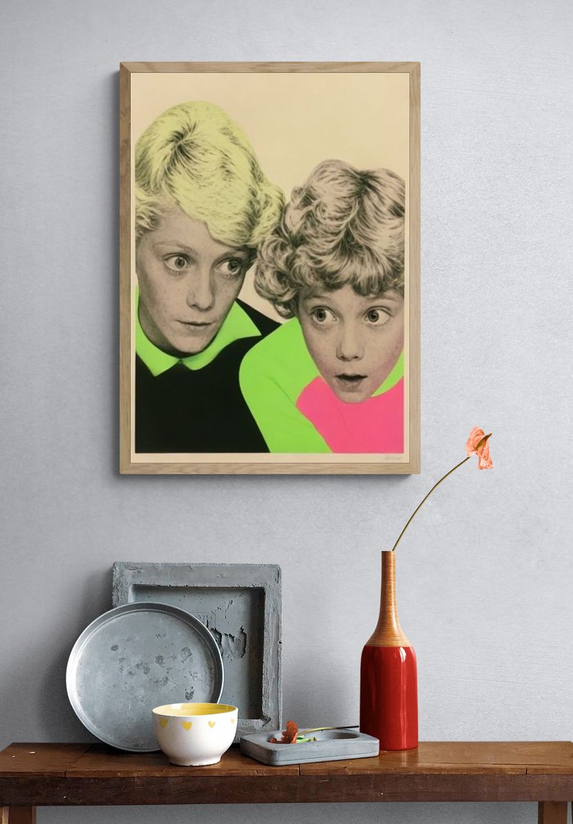 Pop Art Children Portrait Poster. — room view 3