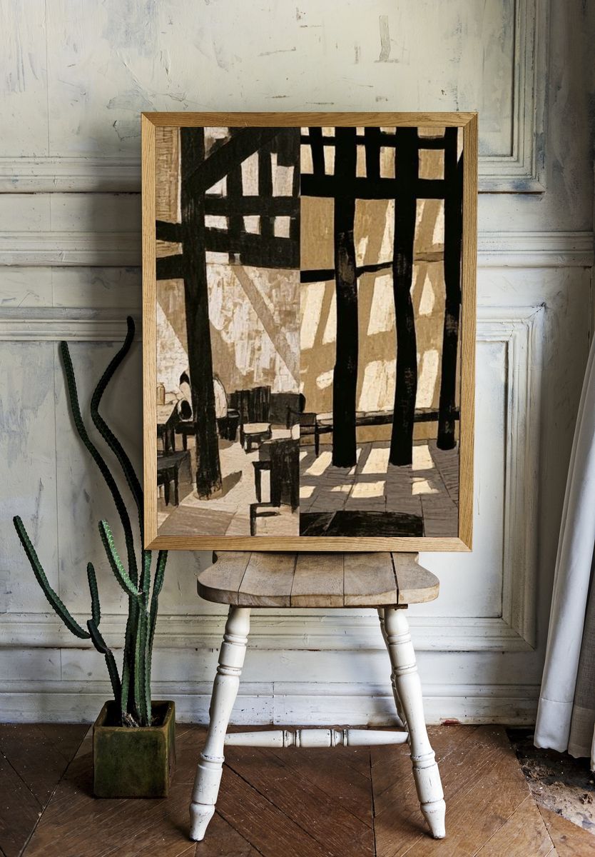 Sunlit Interior — Fine-Art Print. room preview