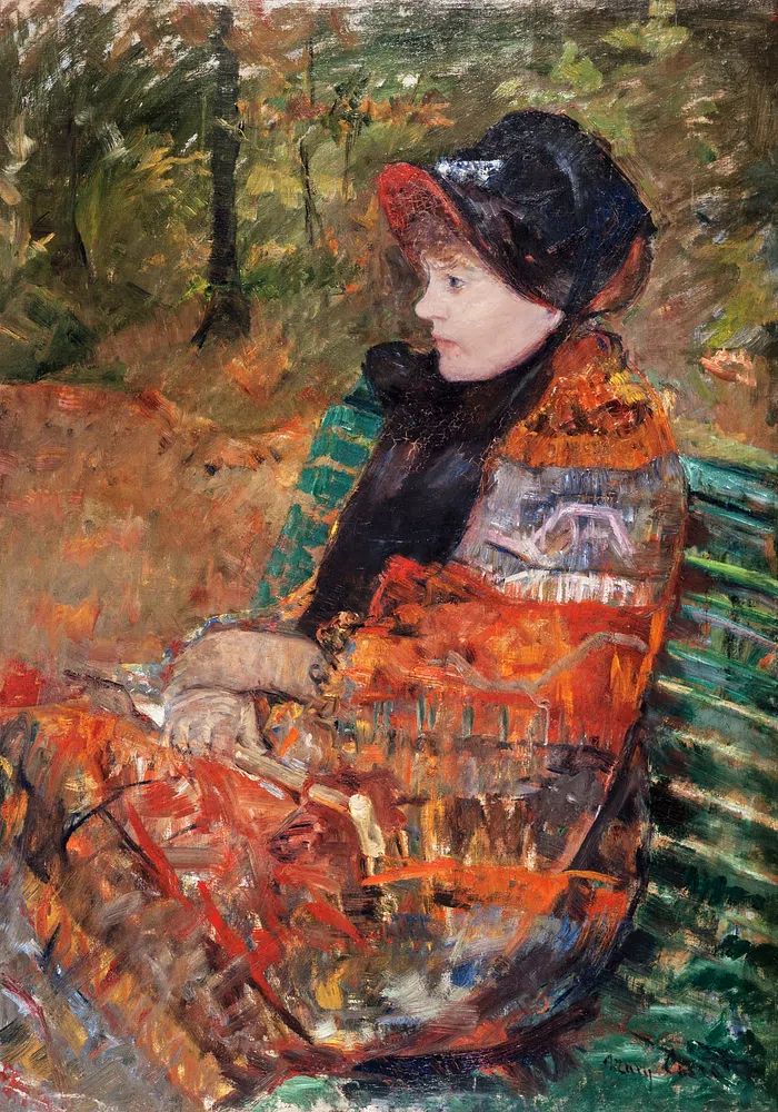 Autumn, portrait Lydia Cassatt (1880). poster detail