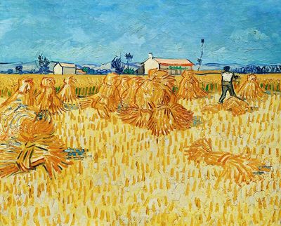 Wheat Field with Reaper — Fine Art Print. poster
