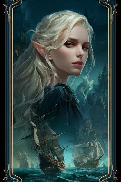 Elven Warrior — Fantasy Art Print. poster