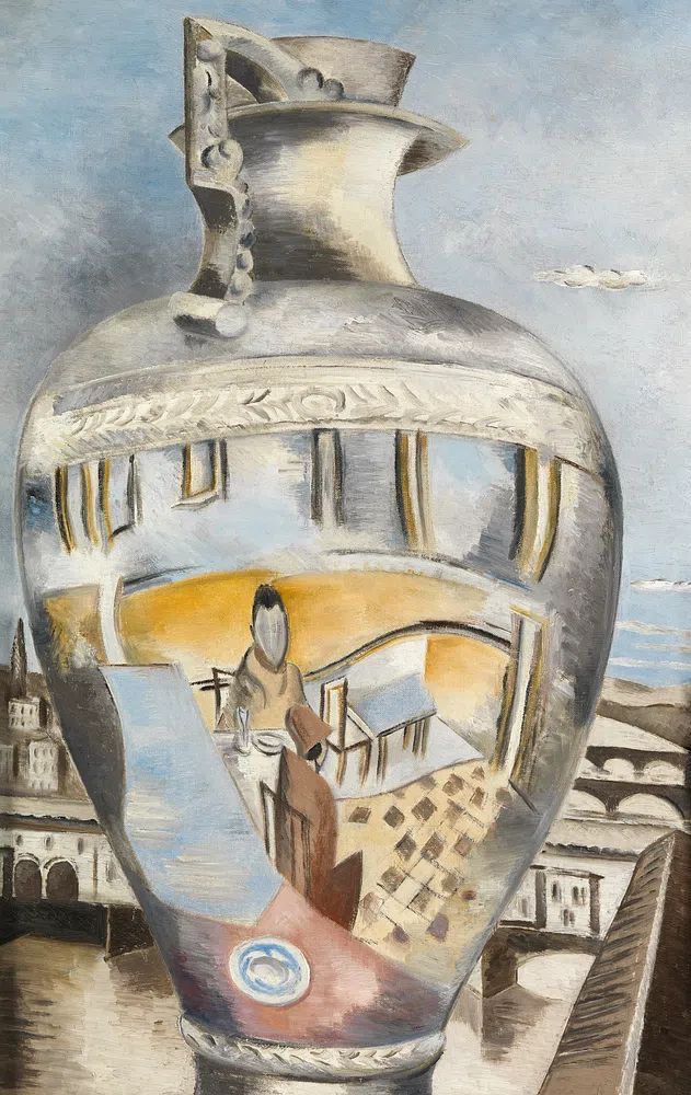 Reflected Figure in a Vase — Fine Art Print. poster — fine-art art
