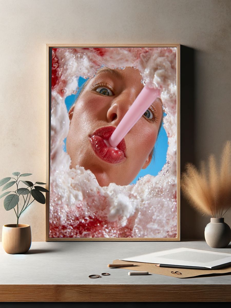 Pop Art Dessert Portrait Print. — room view 2