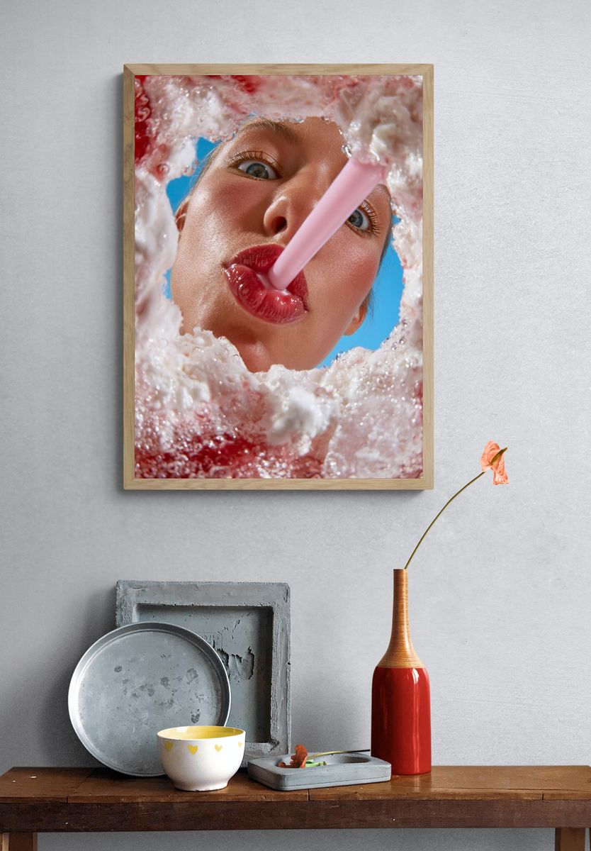 Pop Art Dessert Portrait Print. — room view 3