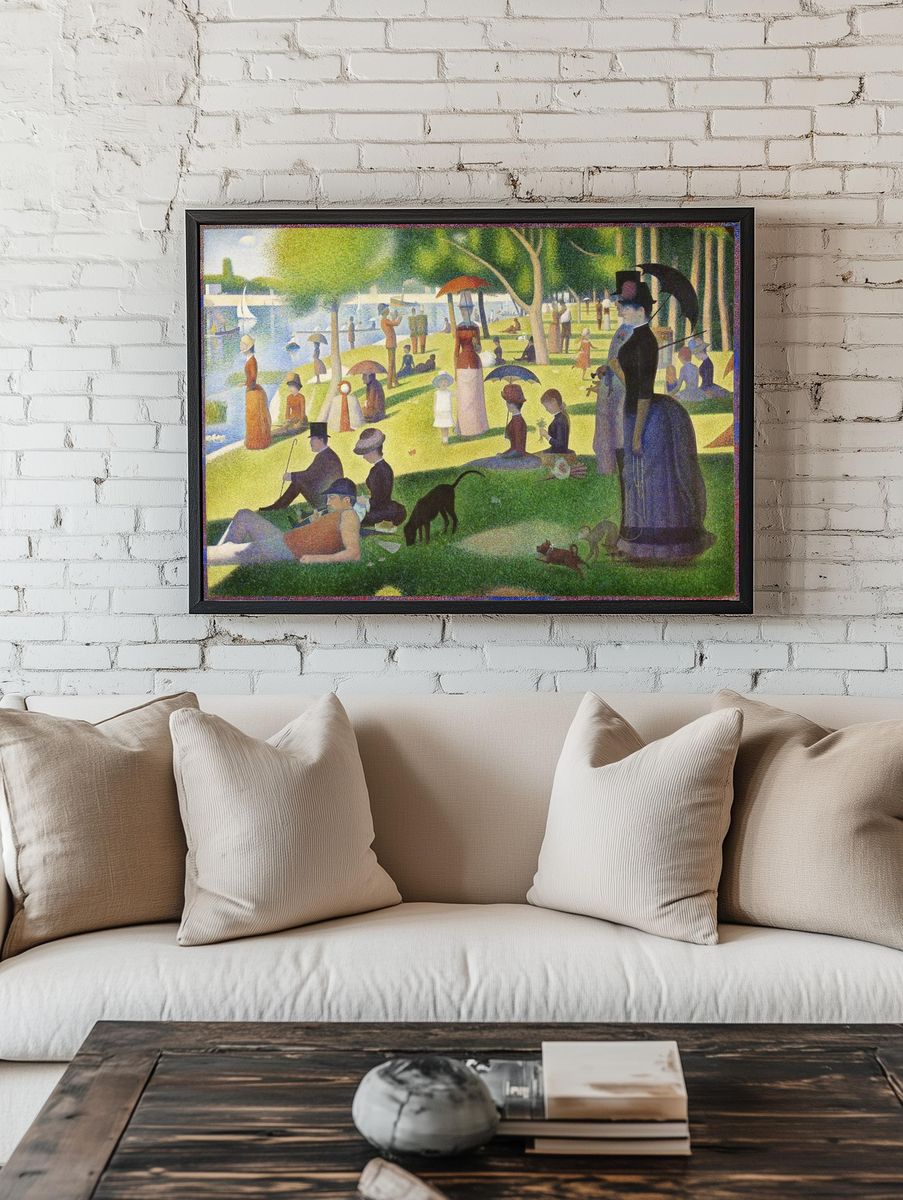 A Sunday Afternoon on the Island of La Grande Jatte — Fine Art Print. — room view 1