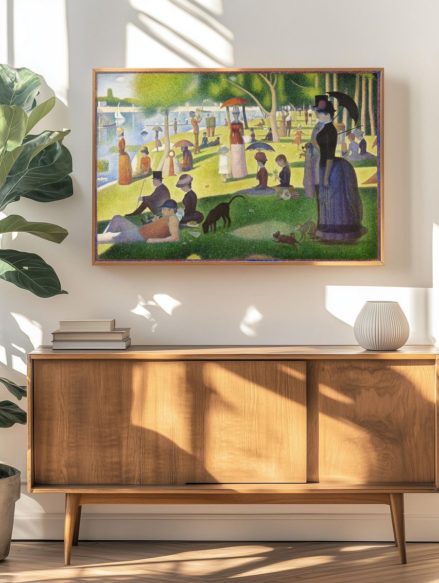 A Sunday Afternoon on the Island of La Grande Jatte — Fine Art Print. — room view 3