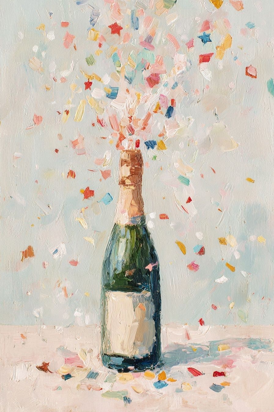 Champagne Celebration — Fine Art Print. poster — fine-art art
