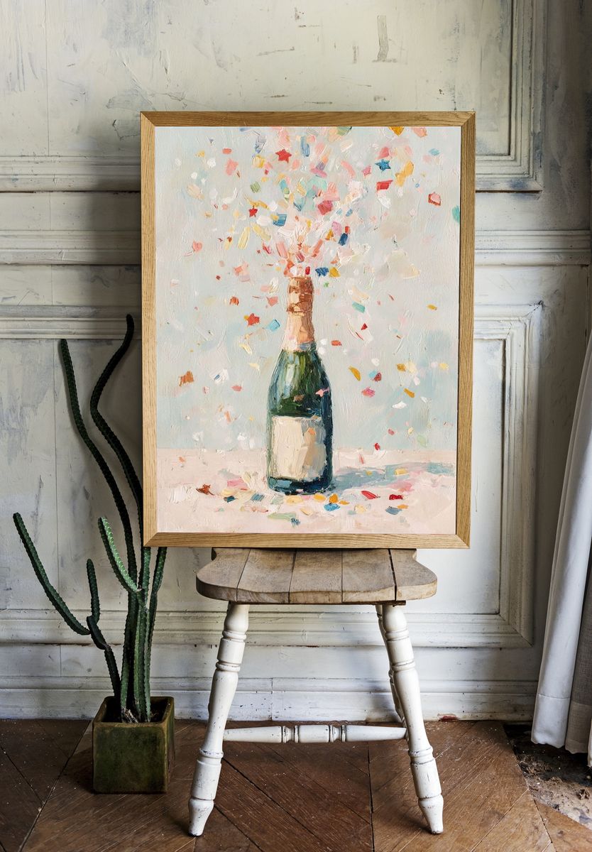 Champagne Celebration — Fine Art Print. — room view 1