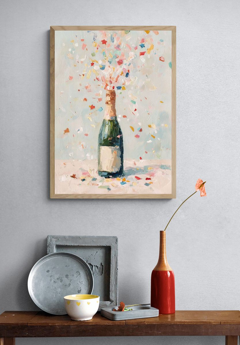 Champagne Celebration — Fine Art Print. — room view 3