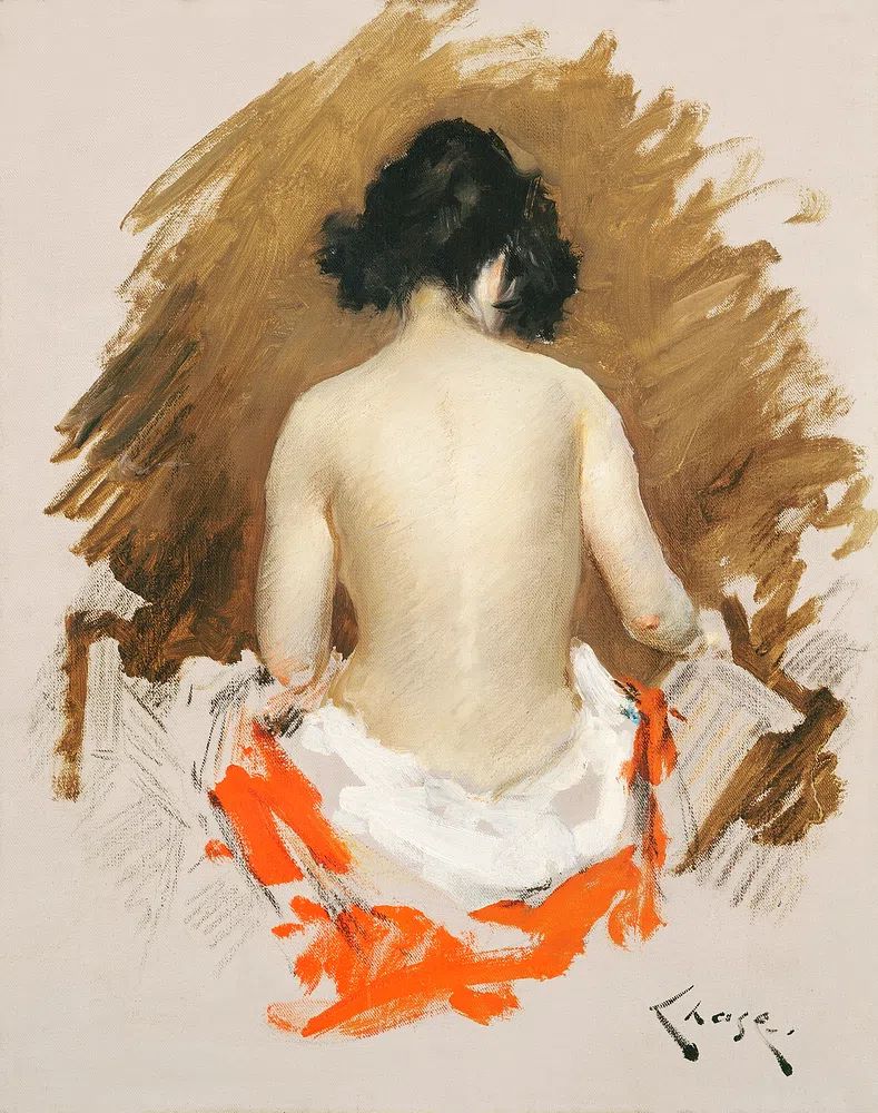 Naked Japanese woman kimono, vintage. poster — fine-art art