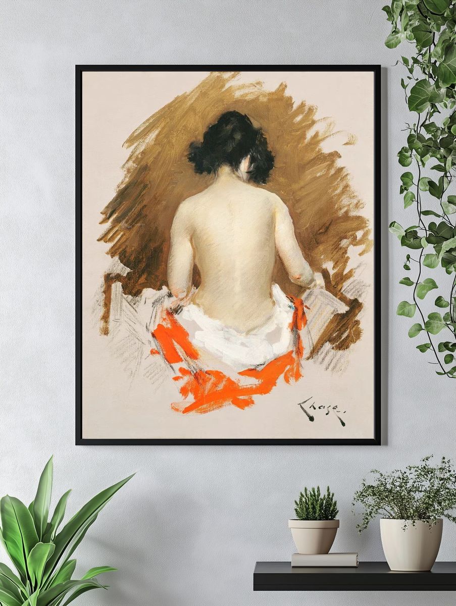 Naked Japanese woman kimono, vintage. — room view 4