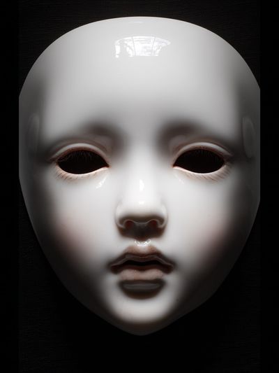 Porcelain Mask Dark Portrait Poster. poster print