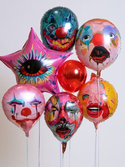 Surreal Clown Balloons Print.
