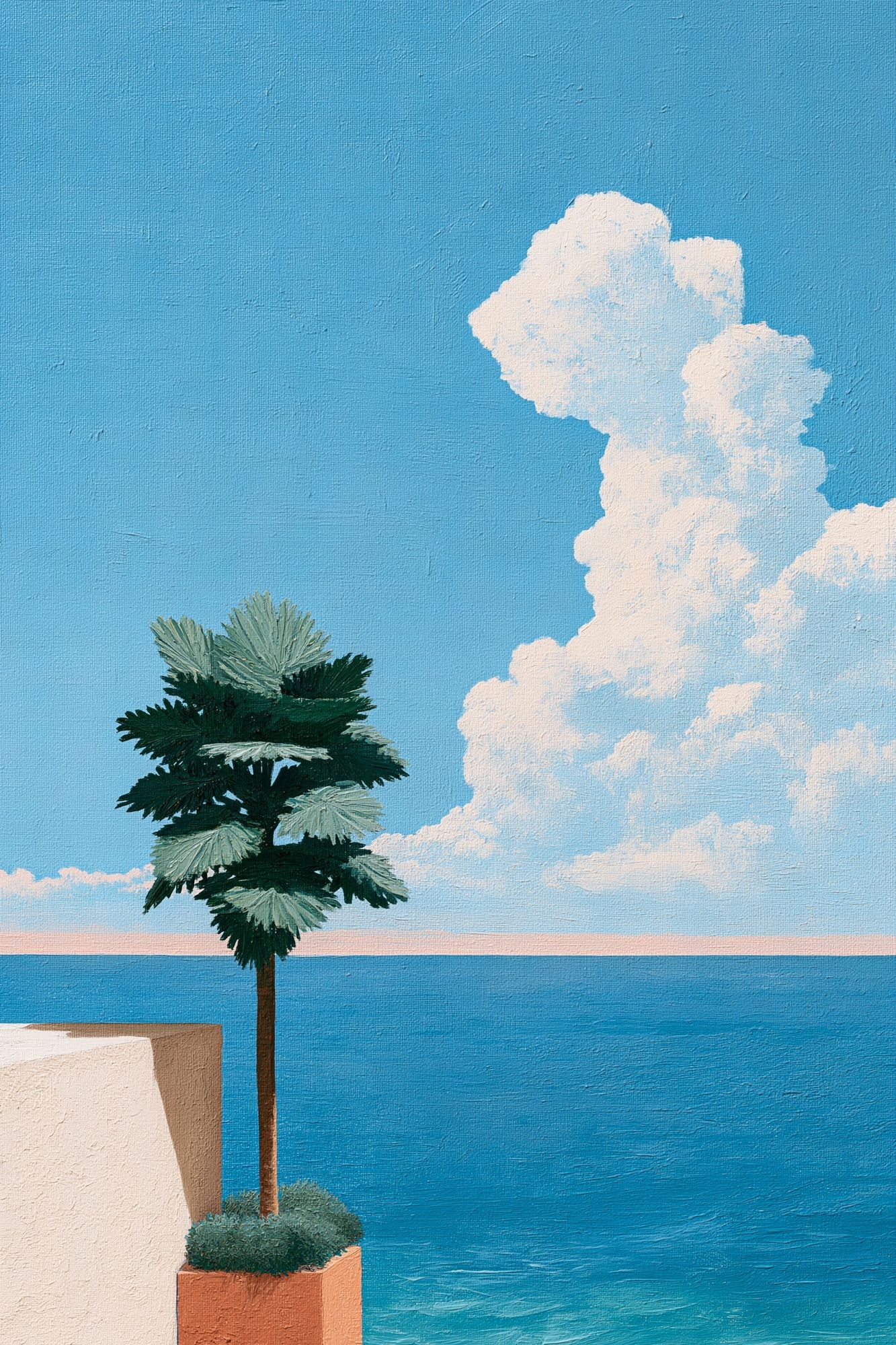 Coastal Palm Sky Print. poster — fine-art art