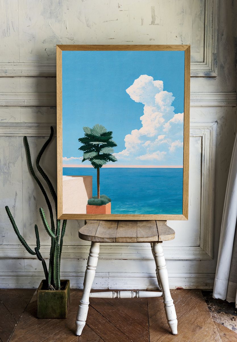 Coastal Palm Sky Print. room preview