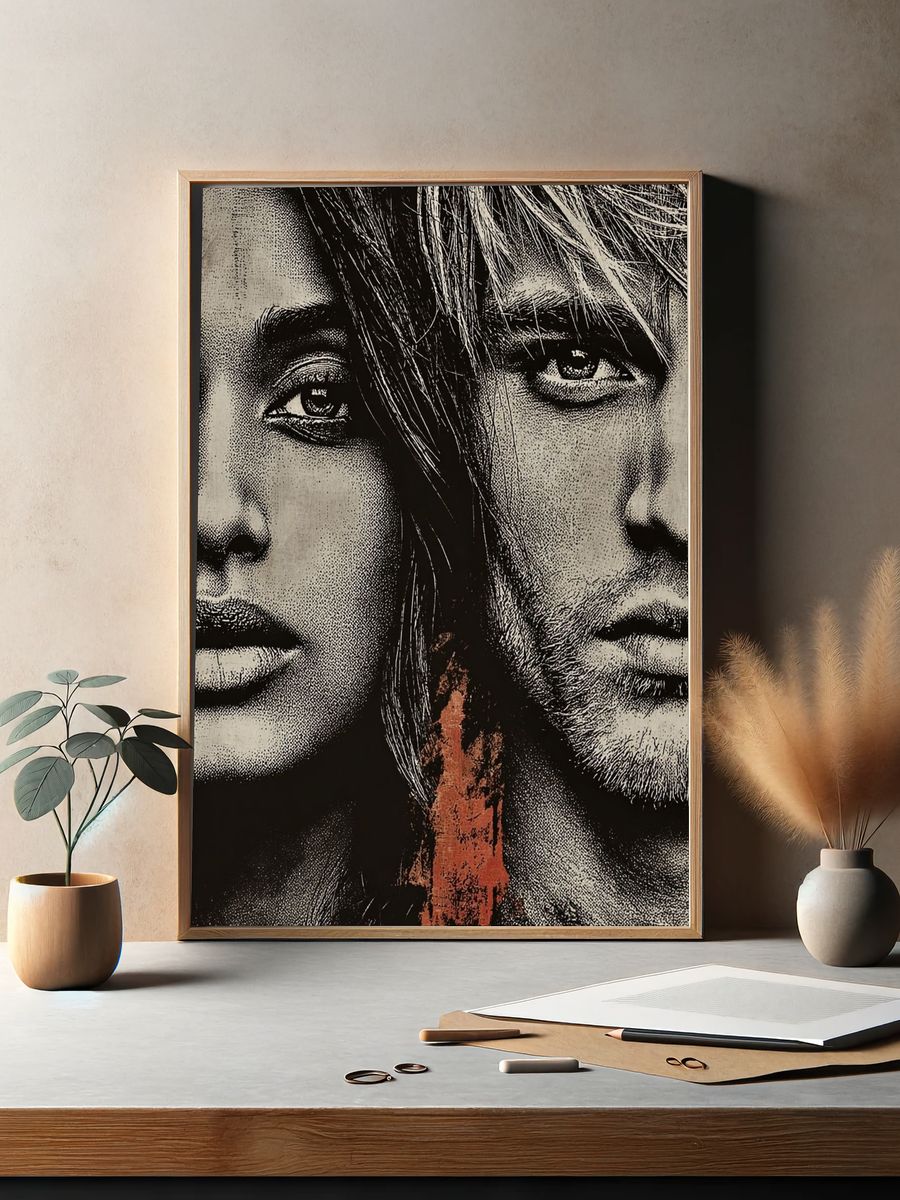 Dual Portrait Pop-Art Poster. — room view 2
