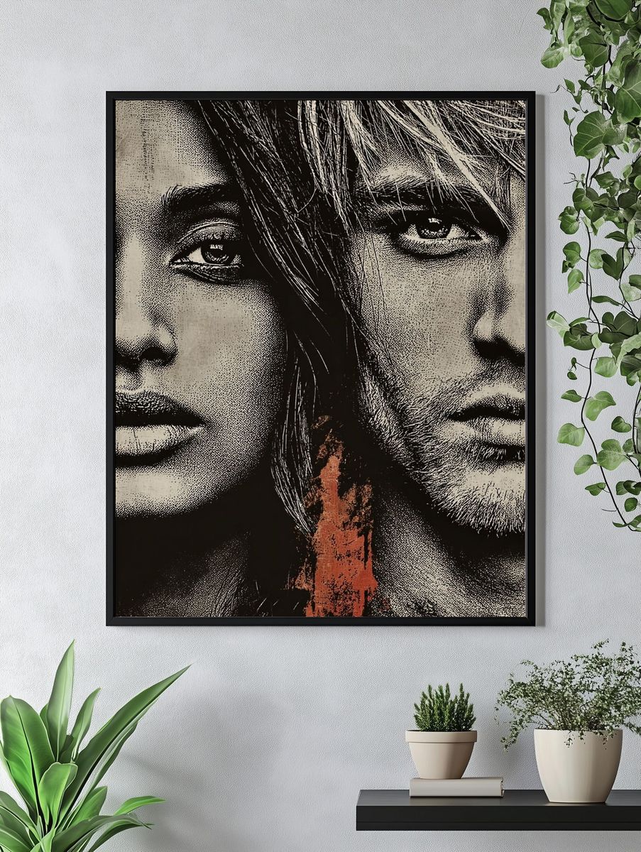 Dual Portrait Pop-Art Poster. — room view 4