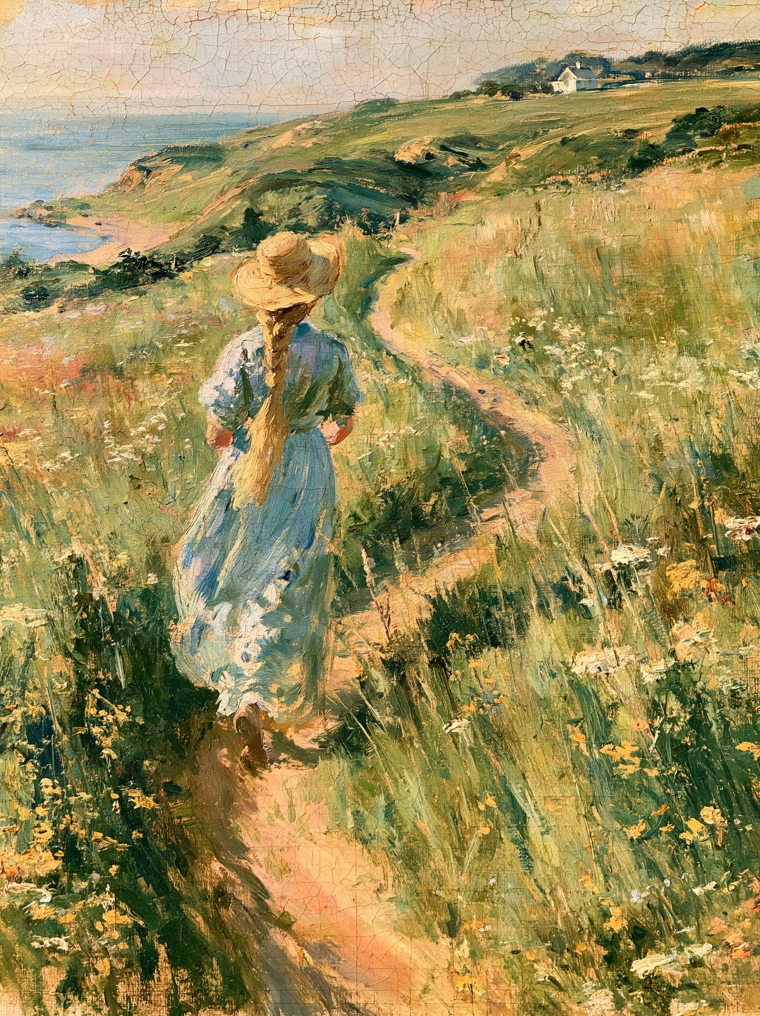 Coastal Meadow Walk Fine-Art Poster. poster — fine-art art