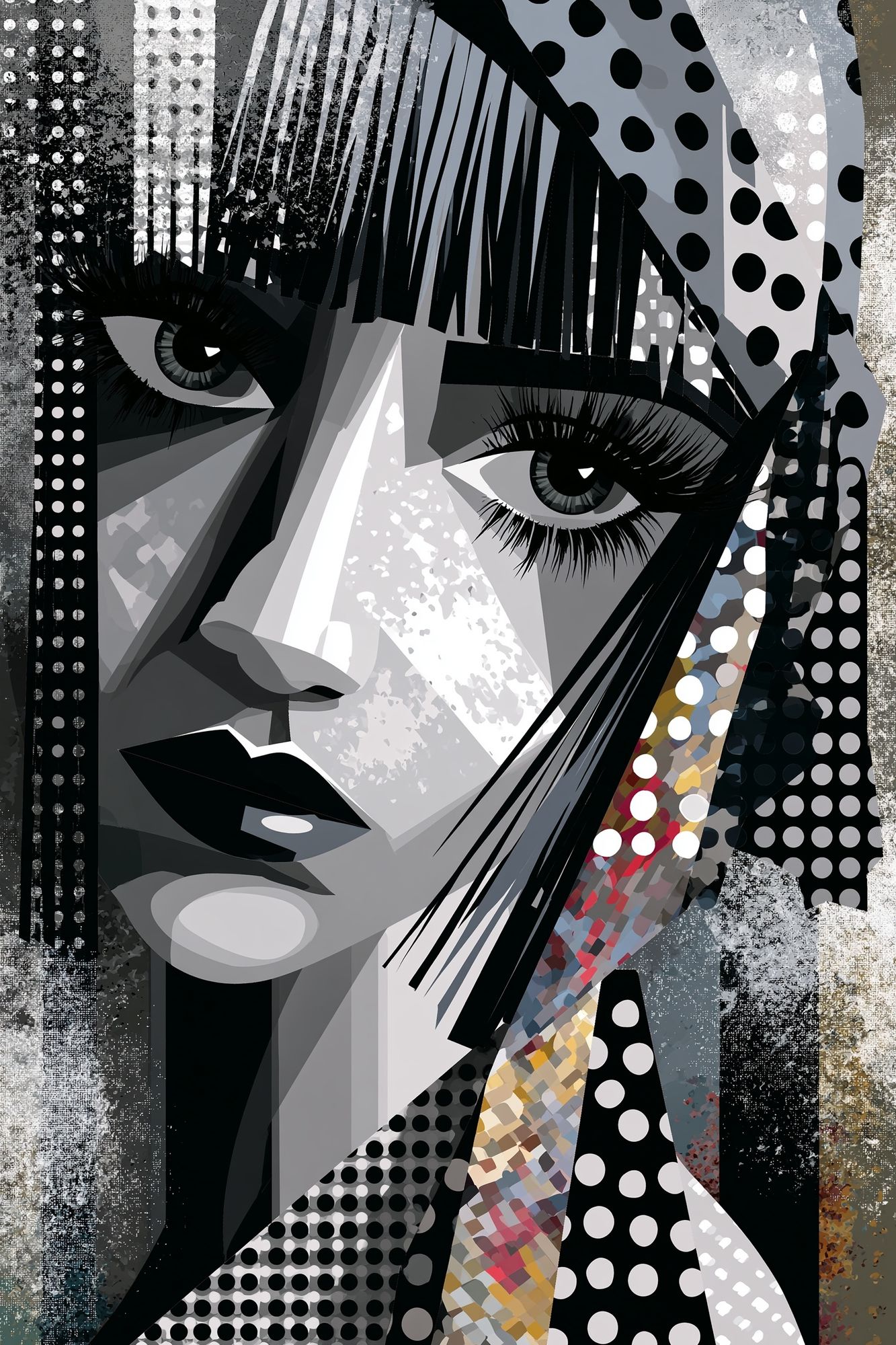 Pop Art Woman Portrait Poster. poster — fine-art art