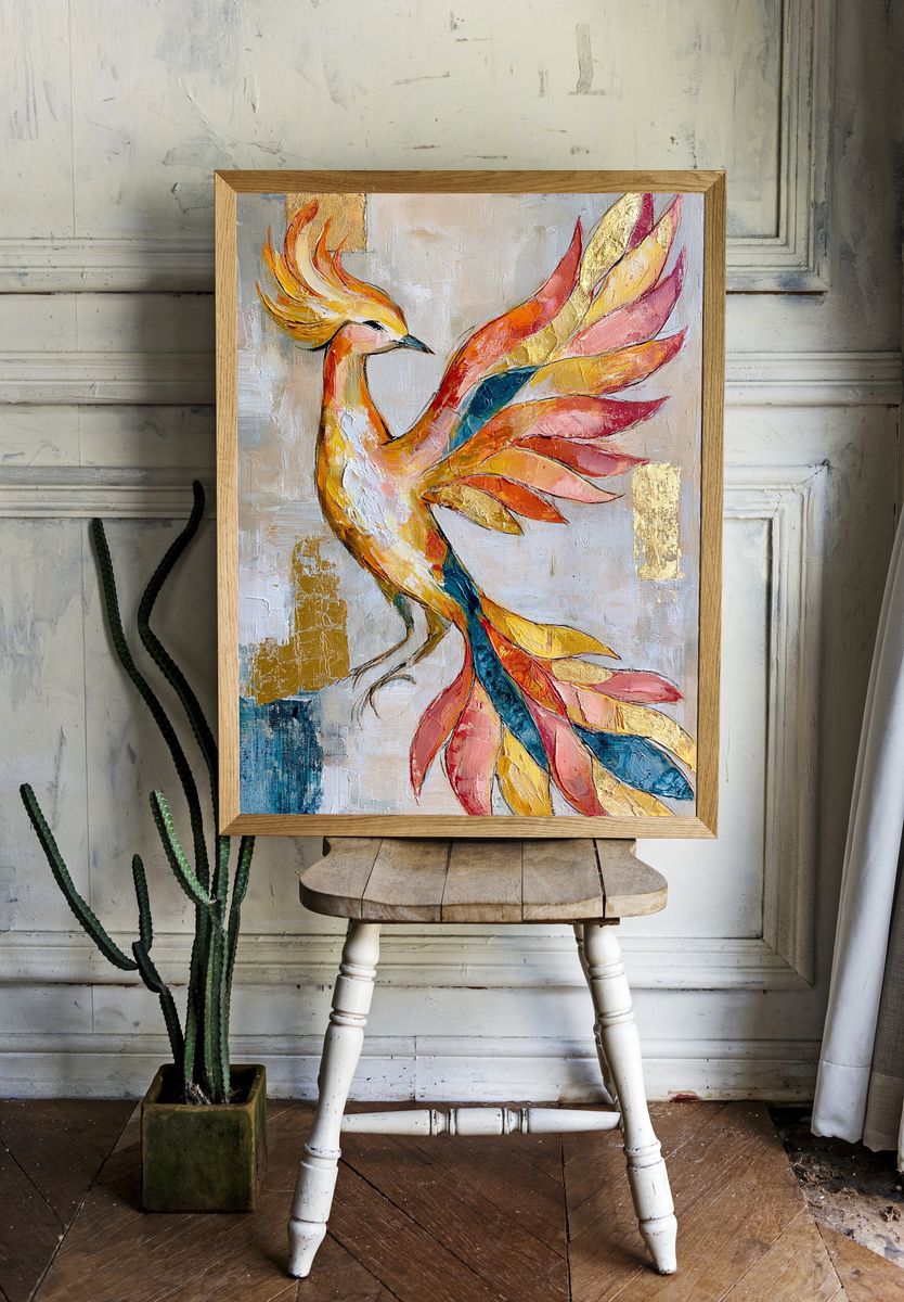 Phoenix Bird Fine-Art Poster. room preview