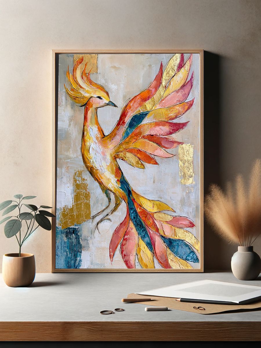 Phoenix Bird Fine-Art Poster. — room view 2
