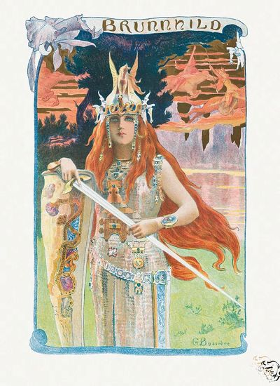Burnnhild (1899) Gaston Bussière. Original.
