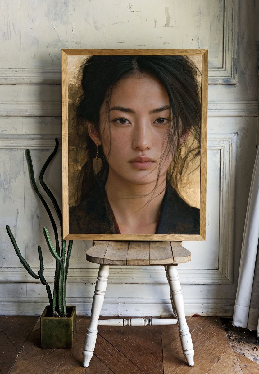 Serene Portrait Fine-Art Poster. room preview