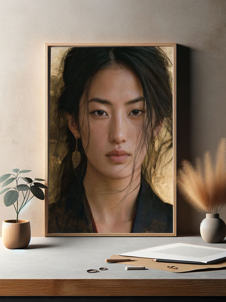 Serene Portrait Fine-Art Poster. — room view 2